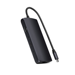 USB-C хъб Satechi MultiPort Adapter 8K, Ethernet, HDMI, V3, Midnight - ST-P8KED - 1