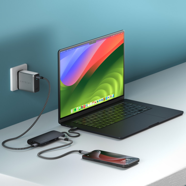 USB-C хъб Satechi MultiPort Adapter 8K, Ethernet, HDMI, V3, Midnight - ST-P8KED - 2
