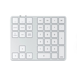 Bluetooth разширена алуминиева клавиатура с цифров блок Satechi Aluminum Extended Keypad, сребрист - ST-XLABKS - 1