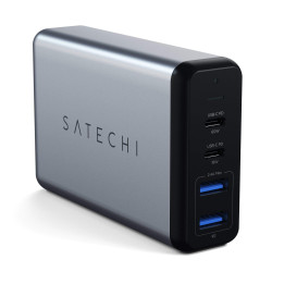 Зарядно устройство Satechi, 75W, 2x USB-A, USB-C PD 18W, USB-C PD 60W, Space Grey - ST-MC2TCAM - 1
