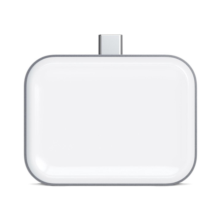 Безжично зарядно Satechi, докинг станция за AirPods 5W USB-C, Space Grey - ST-TCWCDM - 3