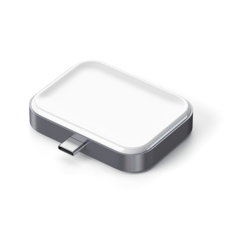 Безжично зарядно Satechi, докинг станция за AirPods 5W USB-C, Space Grey - ST-TCWCDM - 5