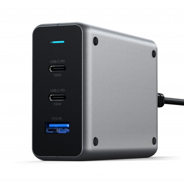 Зарядно устройство Satechi Compact GaN, 100W, 4x USB-C PD, 1x USB-A - ST-TC100GM-EU - 3