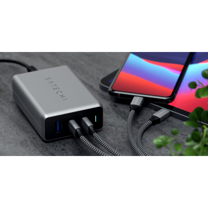 Зарядно устройство Satechi Compact GaN, 100W, 4x USB-C PD, 1x USB-A - ST-TC100GM-EU - 4