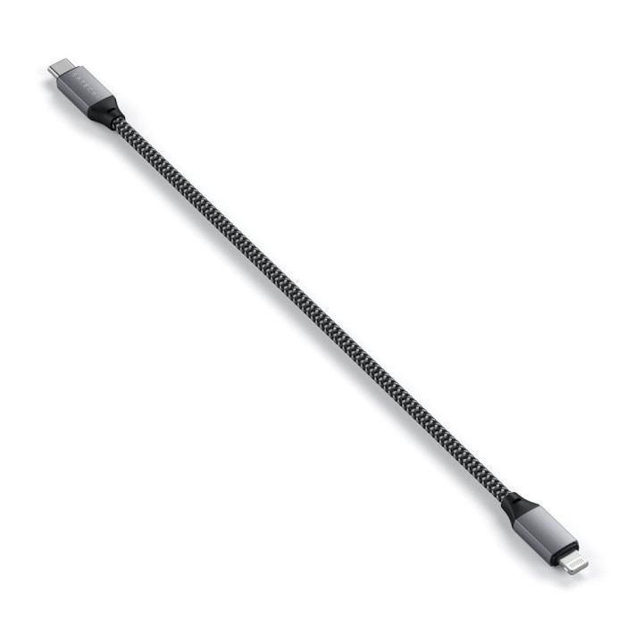 Кабел Satechi USB-C към Lightning, 25cm, Space Grey - ST-TCL10M - 5