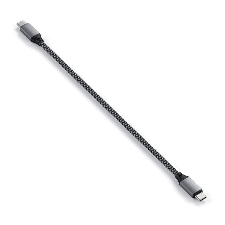 USB-C кабел Satechi, USB-C към USB-C, 25cm, Space Grey - ST-TCC10M - 2