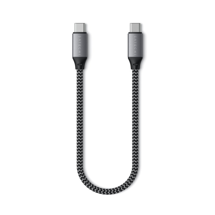 USB-C кабел Satechi, USB-C към USB-C, 25cm, Space Grey - ST-TCC10M - 3