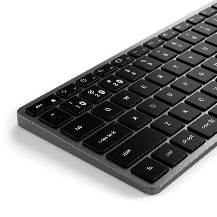 Bluetooth безжична клавиатура Satechi Slim X1, с подсветка, US layout, Space Grey - ST-BTSX1M - 2