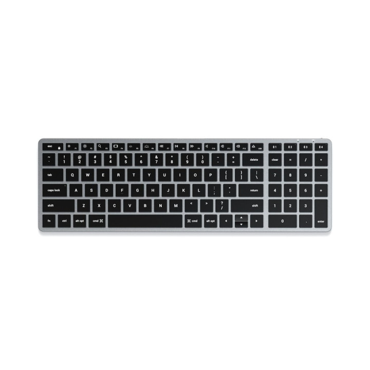 Bluetooth безжична клавиатура Satechi SLIM X2, с цифров блок, US подредба, Space Grey - ST-BTSX2M - 1