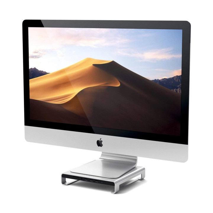 Стойка с хъб за монитор Satechi Aluminum, за iMac, алуминиева, сребриста - ST-AMSHS - 1