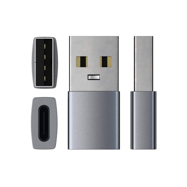 Адаптер Satechi, USB-A към USB-C, алуминиев, Space Grey - ST-TAUCM - 3