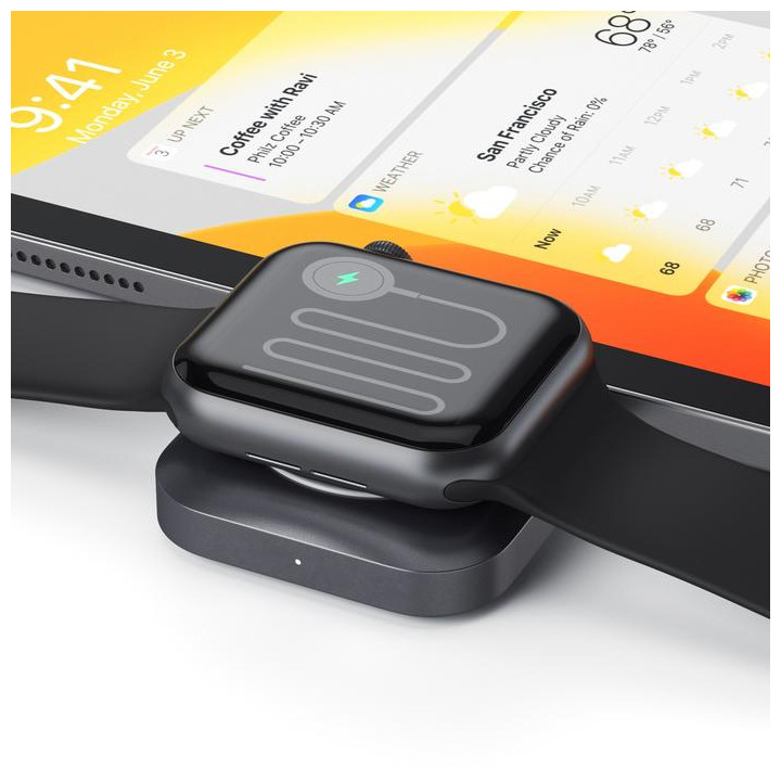 Докинг станция за безжично зареждане Satechi USB-C Magnetic Charging Dock за Apple Watch - ST-TCMCAWM - 4