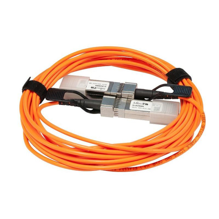 Комуникационен кабел MikroTik S+AO0005, SFP+ активен оптичен кабел (direct attach), 5м - MIKROTIK-CABL-S-AO0005 - 1
