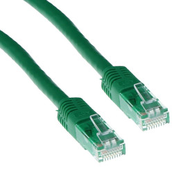 Мрежов пач кабел ACT, U/UTP Cat 6 RJ-45, 1.5 m, медни проводници, зелен, булк опаковка - IB8751 - 1