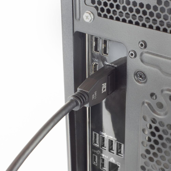 Кабел ACT, DisplayPort 2.1 мъжко-мъжко, 8K@60Hz, 4K@240Hz, 1м, черен - AK4081 - 7
