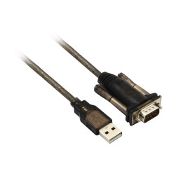 Кабел конвертор ACT Ewent AC6000, USB-A мъжко - RS232 D-sub 9-pin мъжко, 1.5 м, черен - AC6000 - 1