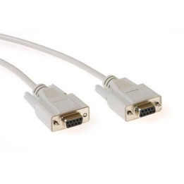 Кабел ACT, RS232 женско - RS232 женско, 1.8 м, 9 pin, Бял - AK2315 - 1