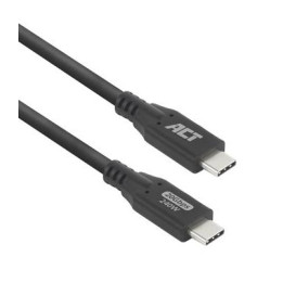 Кабел ACT, USB-C към USB-C, 2 м, USB4 20Gbps 240W, черен - AC7422 - 1