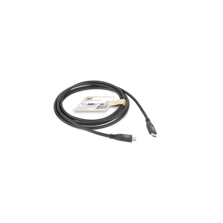 Кабел ACT, USB-C към USB-C, 2 м, USB4 20Gbps 240W, черен - AC7422 - 6