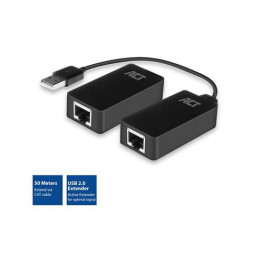 Активен USB удължител ACT, USB 2.0, USB-A мъжки/USB-A женско, UTP до 50 м, 480 Mbit/s - AC6063 - 1