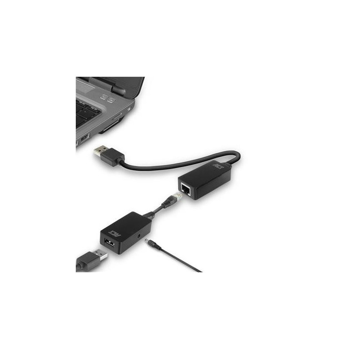Активен USB удължител ACT, USB 2.0, USB-A мъжки/USB-A женско, UTP до 50 м, 480 Mbit/s - AC6063 - 3