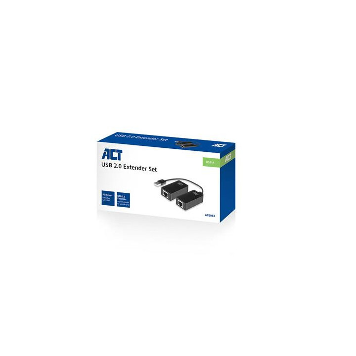 Активен USB удължител ACT, USB 2.0, USB-A мъжки/USB-A женско, UTP до 50 м, 480 Mbit/s - AC6063 - 5