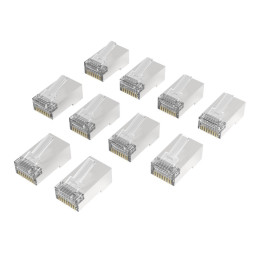 RJ45 накрайник HAMA Essential, CAT 6a, 10 Gbit/s, екраниран, 10 бр. - HAMA-200772 - 1