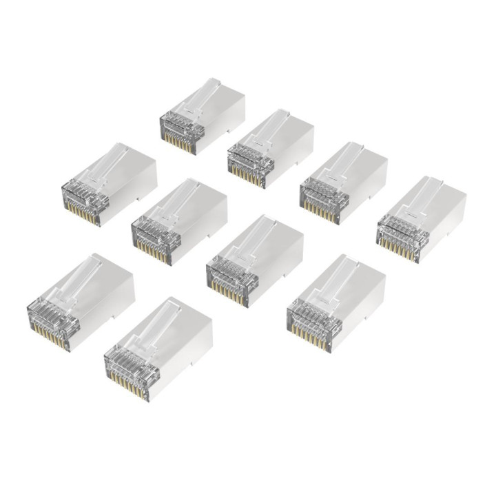 RJ45 накрайник HAMA Essential, CAT 6a, 10 Gbit/s, екраниран, 10 бр. - HAMA-200772 - 1