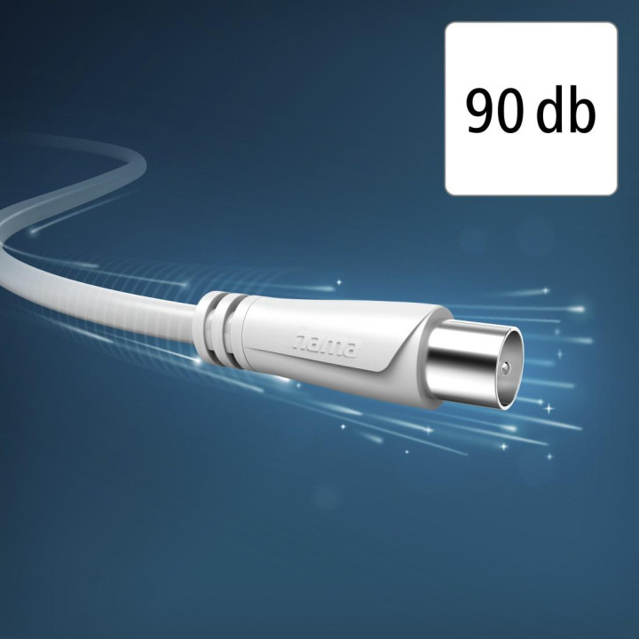 Коаксиален антенен кабел HAMA, 15 м, 90 dB, RF мъжко - RF женско, двойно екраниран, 75 Ω - HAMA-205050 - 4