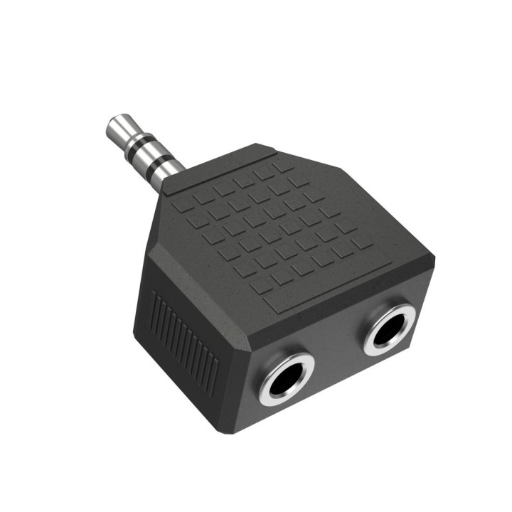 Аудио адаптер HAMA, 3.5 mm жак женско - 2 x 3.5 mm жак женско, стерео, черен - HAMA-205191 - 2