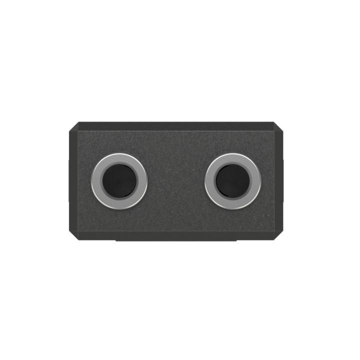 Аудио адаптер HAMA, 3.5 mm жак женско - 2 x 3.5 mm жак женско, стерео, черен - HAMA-205191 - 3