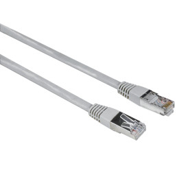 Мрежов кабел HAMA, Cat 5e FTP/UTP, RJ-45 - RJ-45, 20 м, екраниран, сив - HAMA-200920 - 1