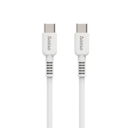 Кабел за зареждане HAMA Eco, USB-C - USB-C, 480Mbps, 1м, Бял - HAMA-187282 - 1