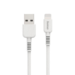 Кабел за зареждане HAMA Eco, USB-A - Lightning, 1 м, 480 Mbit/s, бял - HAMA-187283 - 1