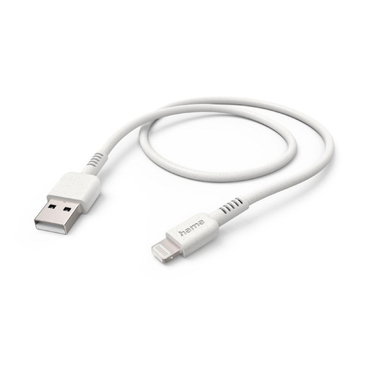 Кабел за зареждане HAMA Eco, USB-A - Lightning, 1 м, 480 Mbit/s, бял - HAMA-187283 - 3