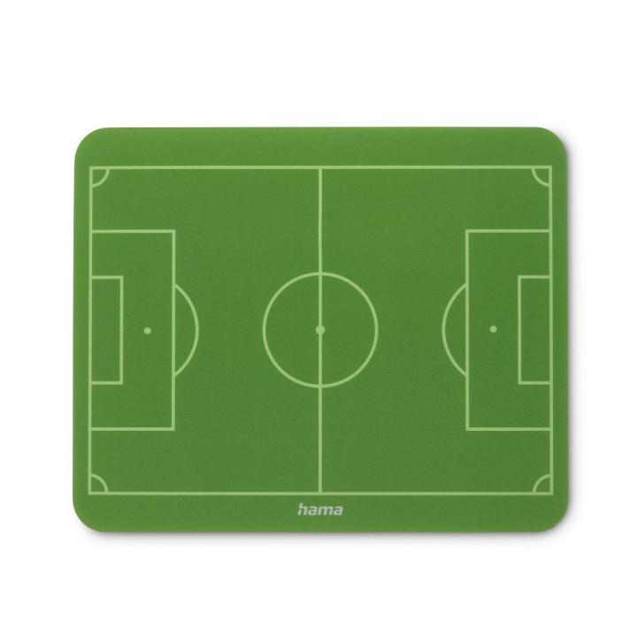 Подложка за мишка HAMA Football, текстилна, зелена, антиплъзгаща основа - HAMA-126899 - 1
