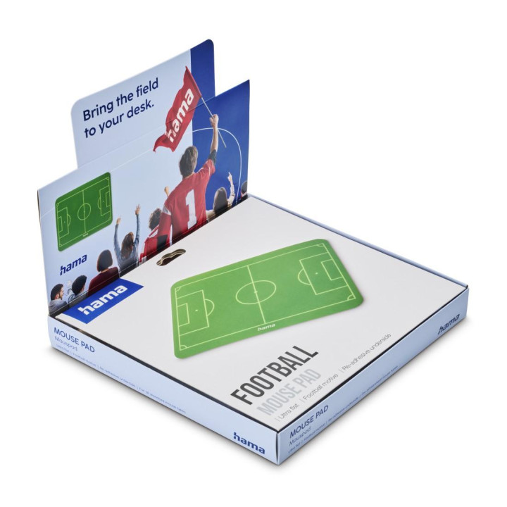 Подложка за мишка HAMA Football, текстилна, зелена, антиплъзгаща основа - HAMA-126899 - 3