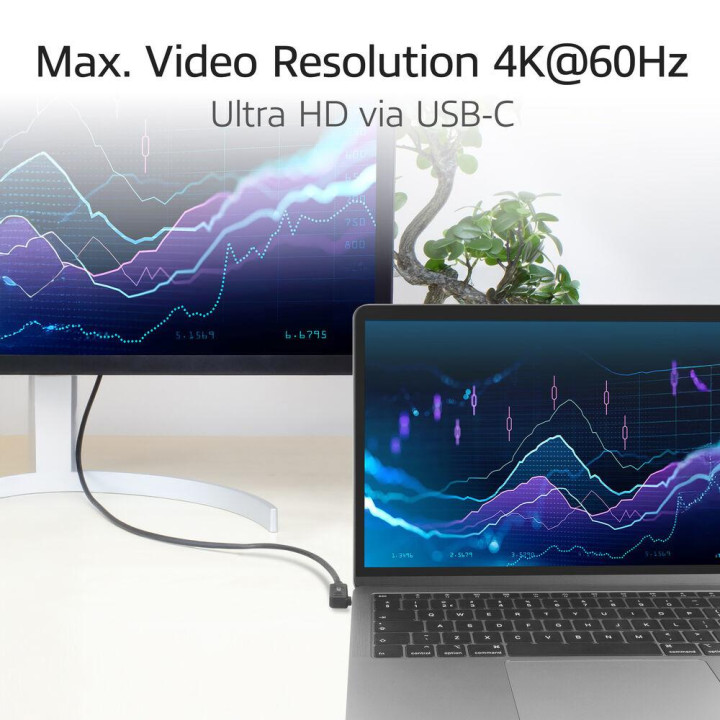 Кабел ACT USB-C към USB-C, 10Gbps, 60W, 1 м, ъглови конектори 90°, черен - AC7481 - 4