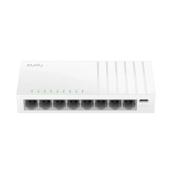Суич Cudy GS108U, 8 x 10/100/1000 Mbps RJ45, USB-C захранване - CUDY-GS108U - 2