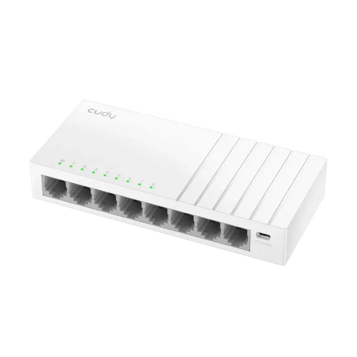 Суич Cudy GS108U, 8 x 10/100/1000 Mbps RJ45, USB-C захранване - CUDY-GS108U - 3
