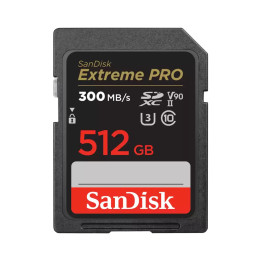 SD карта SanDisk Extreme Pro, 512GB SDXC UHS-II U3 V90 300MB/s - SDSDXDK-5128G-GN4IN - 1