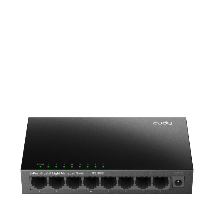 Управляем суич Cudy GS108E, 8x 10/100/1000 Mbps RJ-45 порта, метален корпус, Cloud управление - CUDY-GS108E - 1