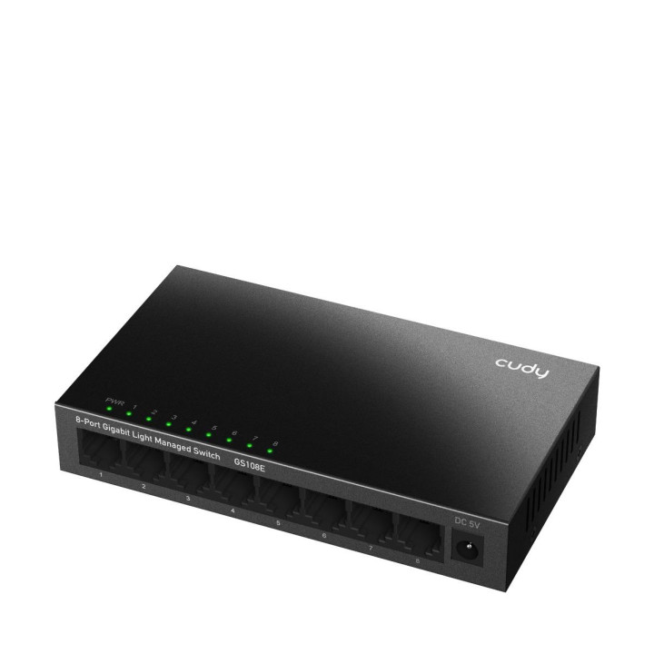Управляем суич Cudy GS108E, 8x 10/100/1000 Mbps RJ-45 порта, метален корпус, Cloud управление - CUDY-GS108E - 2