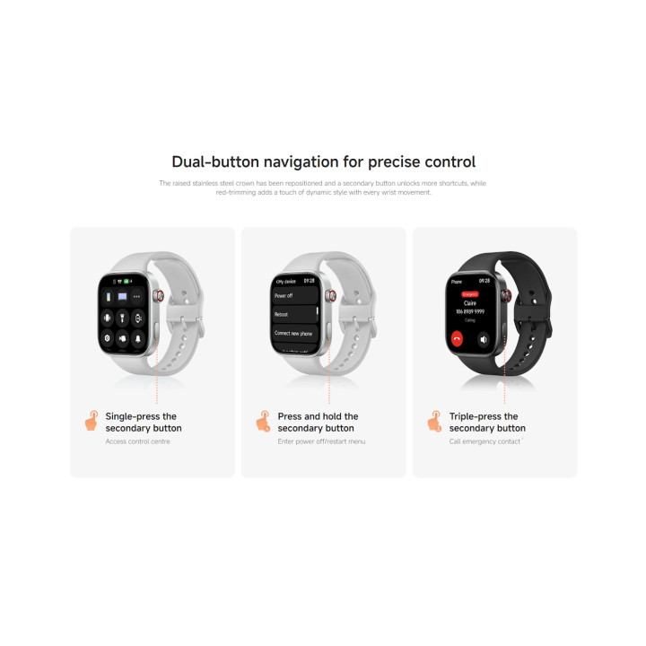 Смарт часовник Xiaomi REDMI Watch 6 NFC, Obsidian Black - BHR0956GL - 10