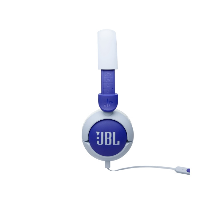 Детски слушалки JBL JR320, on-ear, жични, 3.5mm жак, вграден микрофон, ограничаване на звука, синьо - JBLJR320BLU - 3