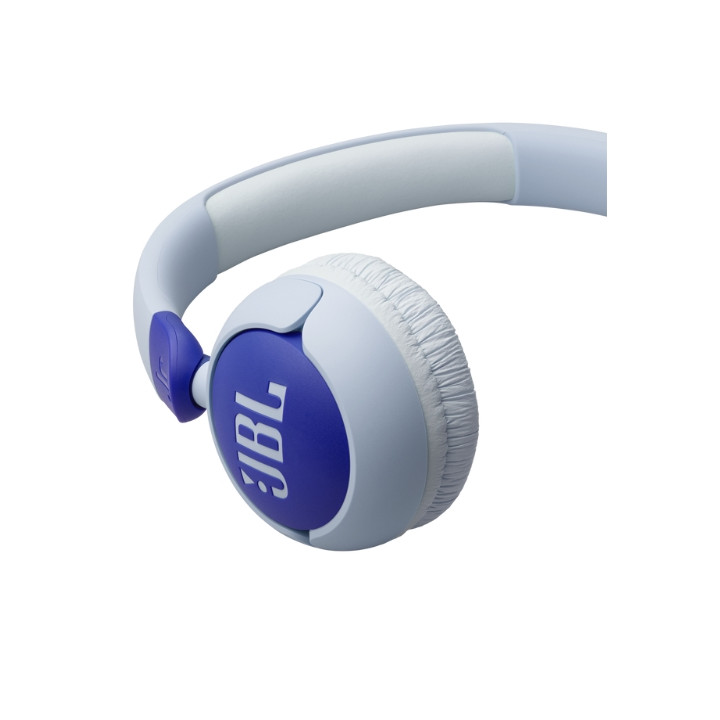 Детски слушалки JBL JR320, on-ear, жични, 3.5mm жак, вграден микрофон, ограничаване на звука, синьо - JBLJR320BLU - 4