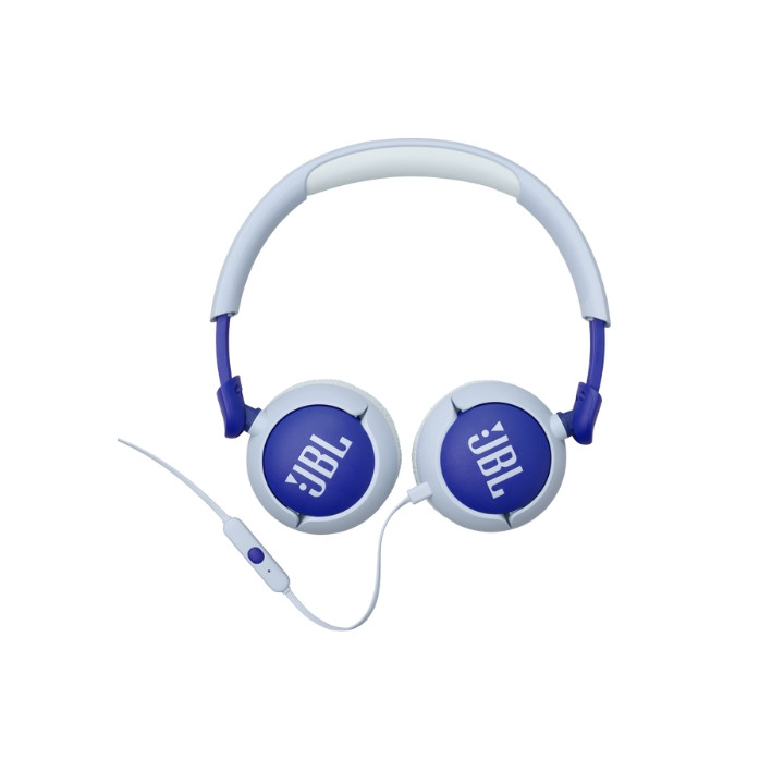 Детски слушалки JBL JR320, on-ear, жични, 3.5mm жак, вграден микрофон, ограничаване на звука, синьо - JBLJR320BLU - 5