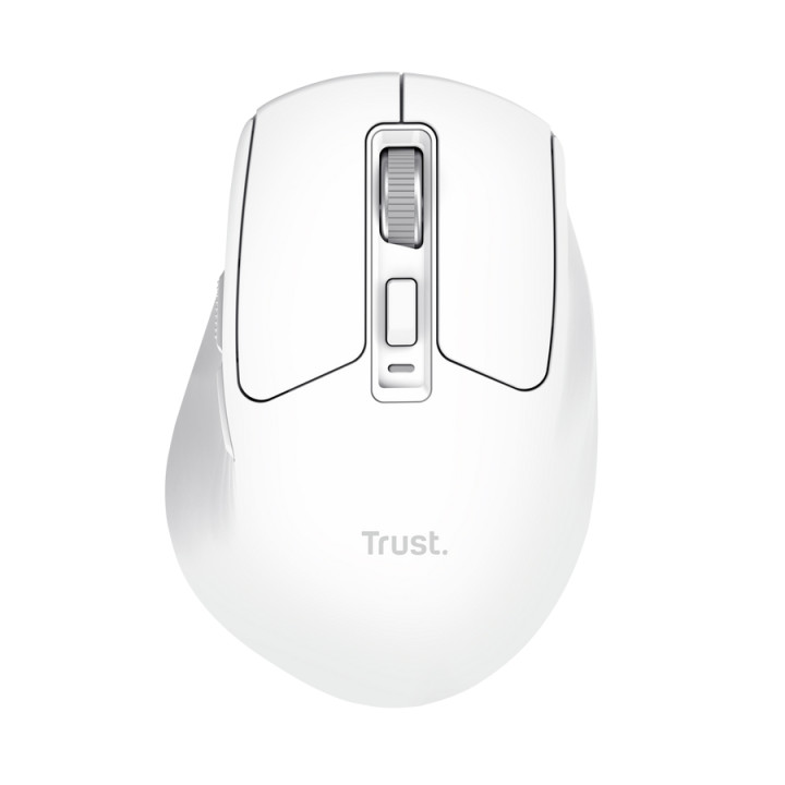 Мишка TRUST Niven Comfort Multi-Wireless, безжична, 800-3200 DPI, оптичен сензор, 7 бутона, бяла - 26022 - 1