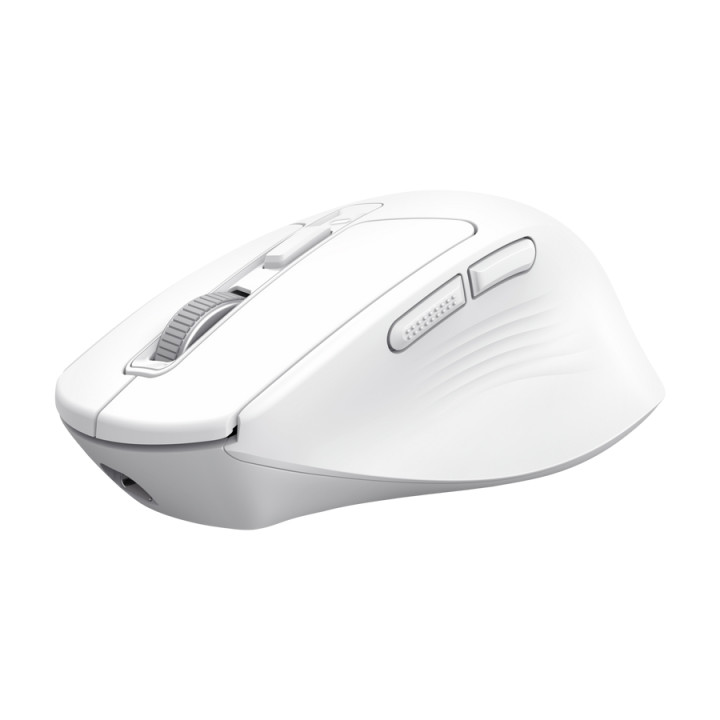 Мишка TRUST Niven Comfort Multi-Wireless, безжична, 800-3200 DPI, оптичен сензор, 7 бутона, бяла - 26022 - 3