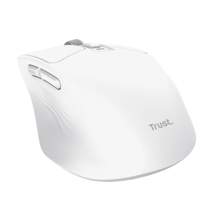 Мишка TRUST Niven Comfort Multi-Wireless, безжична, 800-3200 DPI, оптичен сензор, 7 бутона, бяла - 26022 - 4